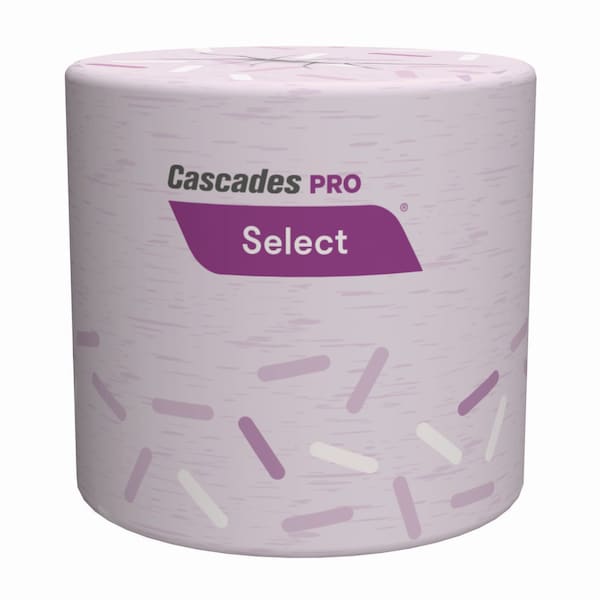Cascades Pro Select Standard Bath Tissue, 1-Ply, White, 1,000/Roll, PK96 - B152