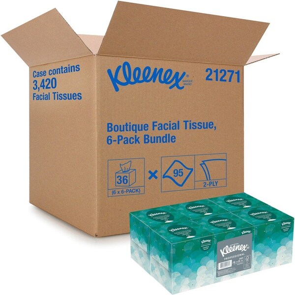 Kleenex Tissue, Facial, 6Pk, Bndl 6PK - KCC21271CT