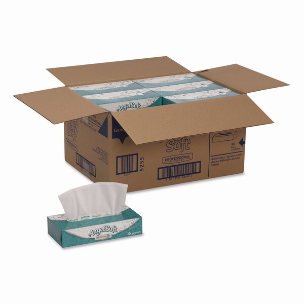 Georgia-Pacific Premium Facial Tissue, 2-Ply, White, Flat Box, 100 Sheets - 48580