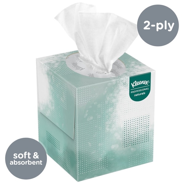 Kimberly-Clark Professional Naturals, 2 Ply Facial Tissue, 36 Boxes, 90 Sheets per Box - 21272