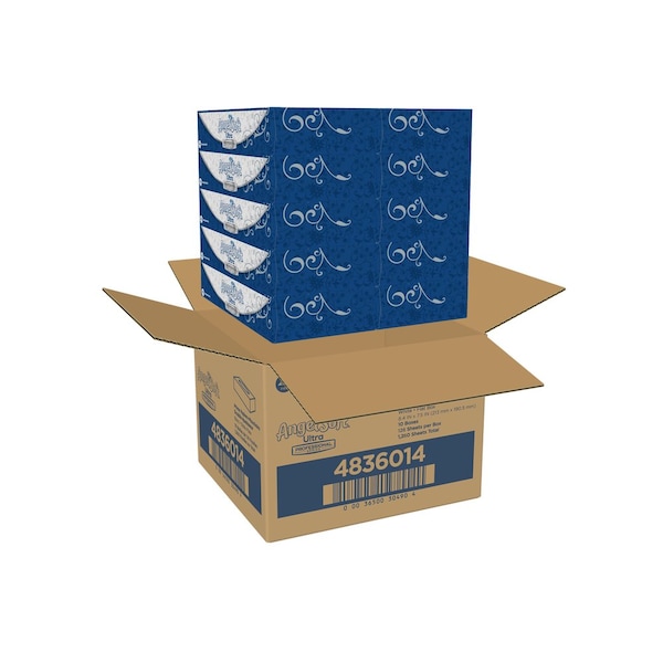 Georgia-Pacific Angel Soft Ultra Professional Series 2 Ply Facial Tissue, 125 Sheets, 10 PK - 4836014