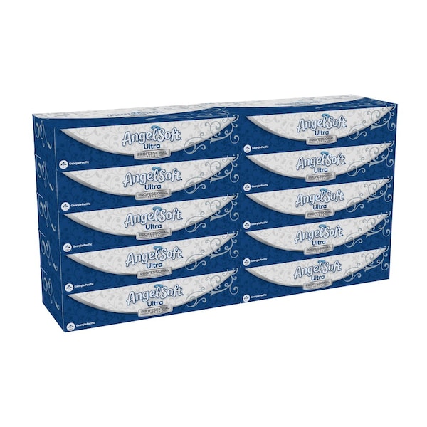 Georgia-Pacific Angel Soft Ultra Professional Series 2 Ply Facial Tissue, 125 Sheets, 10 PK - 4836014