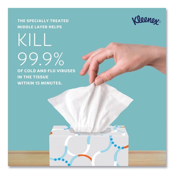 Kleenex 3 Ply Facial Tissue, 60 Sheets - 21286