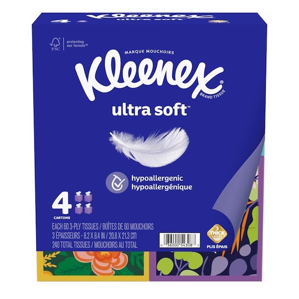 Kleenex Kleenex Ultra Soft 60 ct Facial Tissue - 54309
