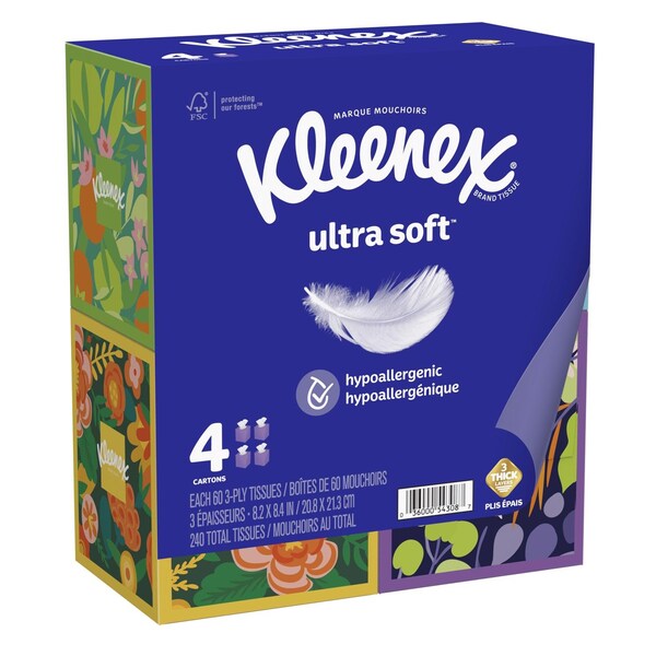 Kleenex Kleenex Ultra Soft 60 ct Facial Tissue - 54309