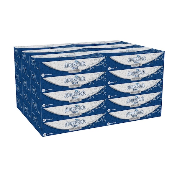 Georgia-Pacific ANGEL SOFT 2 Ply Facial Tissue, 126 Sheets, 30 PK - 49590