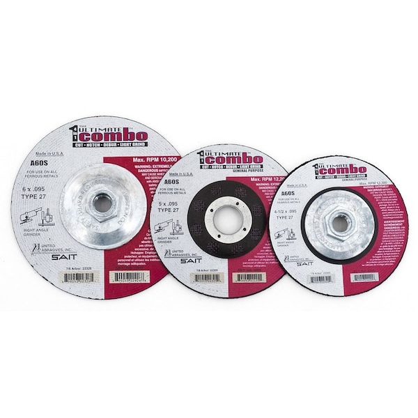 Rueda de corte United Abrasives/Sait T276x095x78A60SPK25 - 22326
