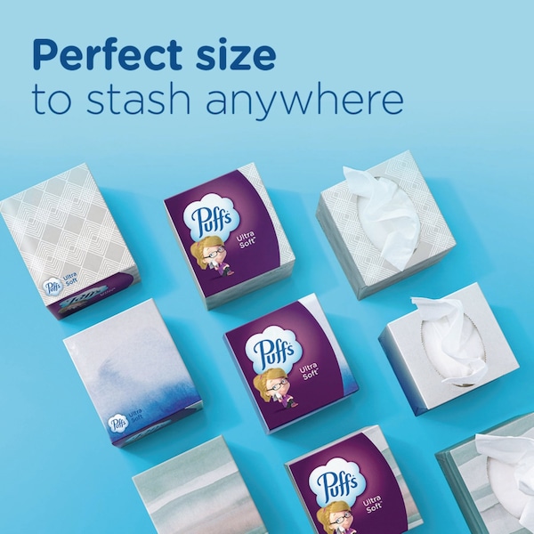 Puffs Ultra Soft Facial Tissue, 2-Ply, White, 72 Sheets/Box, 24 Boxes/Carton, 24PK - 80374519