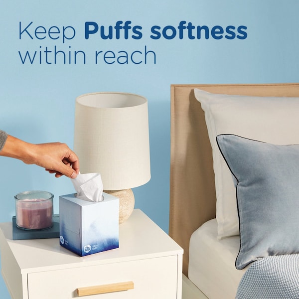 Puffs Ultra Soft Facial Tissue, 2-Ply, White, 72 Sheets/Box, 24 Boxes/Carton, 24PK - 80374519