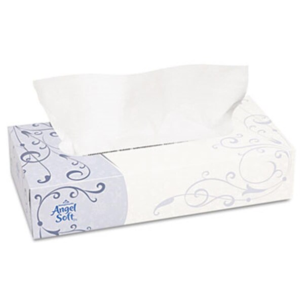 Angel Soft Ps Premium Facial Tissue, Flat Box, 100 Sheets-Box, White - AN30709