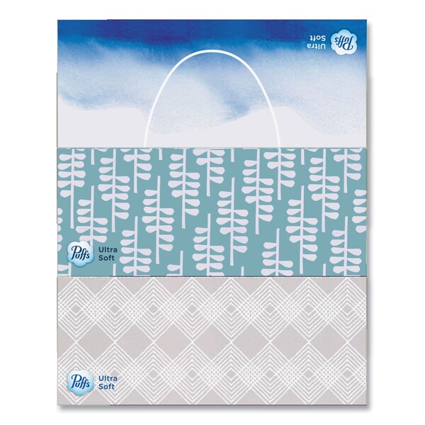 Puffs Ultra Soft Facial Tissue, 2-Ply, White, 124 Sheets/Box, 24PK - 80337307