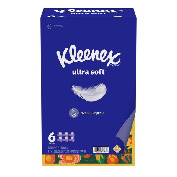 Kleenex Kleenex Ultra Soft 120 ct Facial Tissue - 54317
