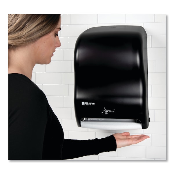San Jamar Smart System w/iQ Sensor Towel Dispenser, 11.75x9x15.5, Black Pearl - SAN T1400TBK
