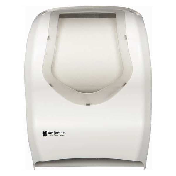 San Jamar 16 1/2 x 9 3/4 x 12 iQ Sensor Towel Dispenser, White/Clear - T1470WHCL