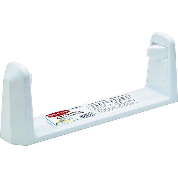 Rubbermaid 2364RDWHT Paper Towel Holder, 14 in OAW, Plastic, White - FG2364RDWHT