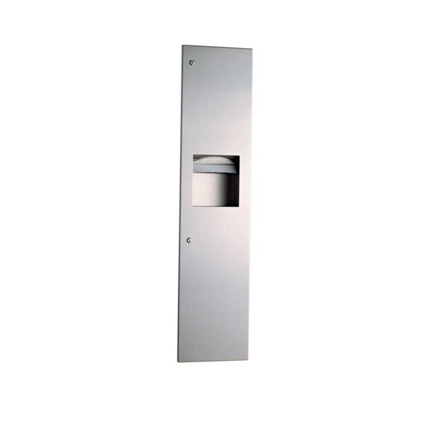 Bobrick 11-1/2" x 53-5/8" Recessed PT Dispenser/Waste for 6.3ga., SS - B3803