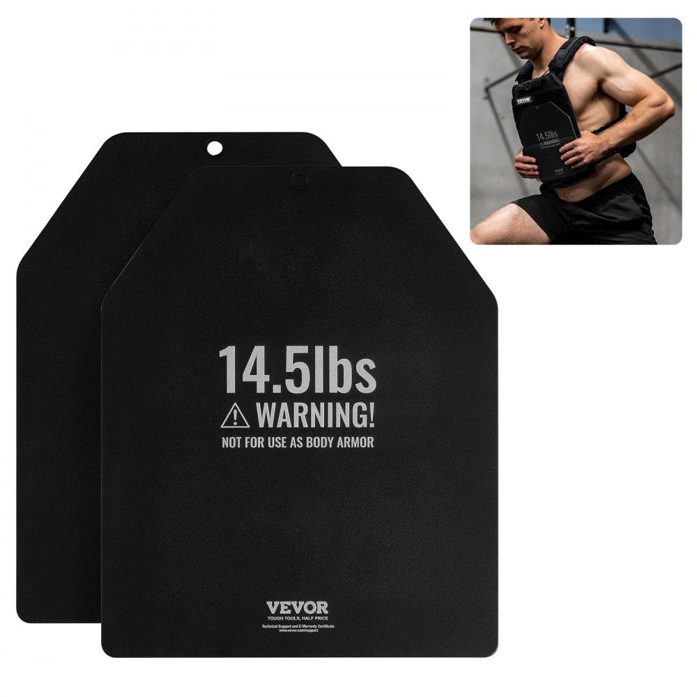 VEVOR Weight Vest Plates for Strength Training Running Workout 2x14.5 LB Plates - BXGBPBSP145LFBXJ5V0