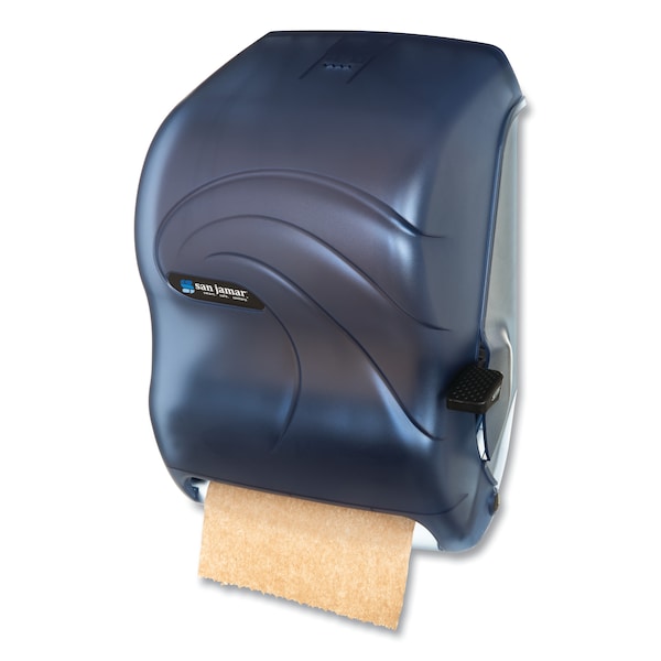San Jamar Lever Roll Towel Dispenser, Oceans, Arctic Blue, 16 3/4 x 10 x 12 - SAN T1190TBL