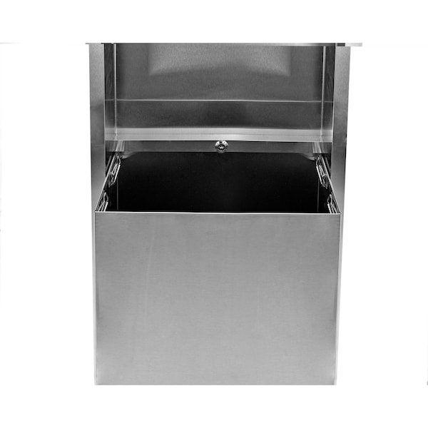 Alpine Industries 56 in. Stainless Steel Multi-Fold/C-Fold Paper Towel Dispenser with 12 Gal. Waste Receptacle Combo - ALP492-MK