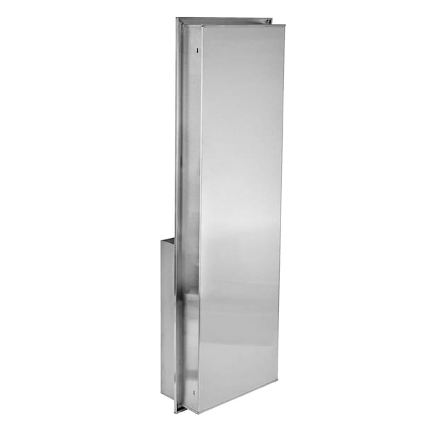Alpine Industries 56 in. Stainless Steel Multi-Fold/C-Fold Paper Towel Dispenser with 12 Gal. Waste Receptacle Combo - ALP492-MK