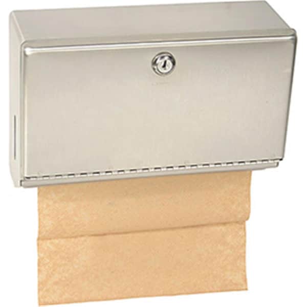 Convenience Concepts Classic Series Horizontal Towel Dispenser with Tumbler Lock; Stainless Steel - HI2972646