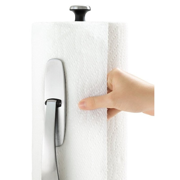 Oxo International Oxo Paper Towel Holder, 6.85 in OAW, 12 in OAL, Stainless Steel - 1066736