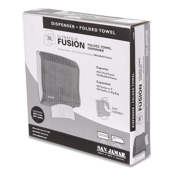San Jamar Dispenser, C-Fold, Towel, Black Pearl - SAN T1755TBK