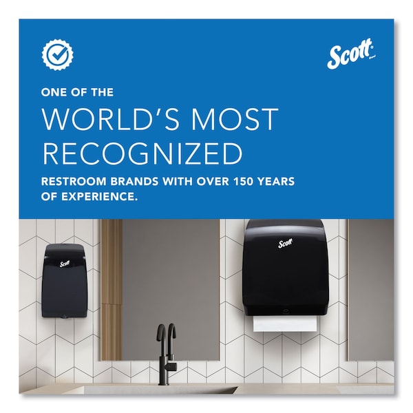 Scott Essential Manual Hard Roll Towel Dispenser, 13.06 x 11 x 16.94, Black - 46253