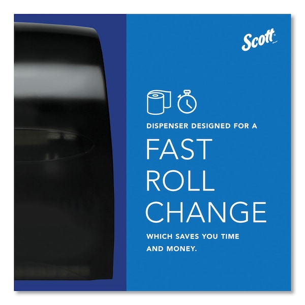 Scott Essential Manual Hard Roll Towel Dispenser, 13.06 x 11 x 16.94, Black - 46253