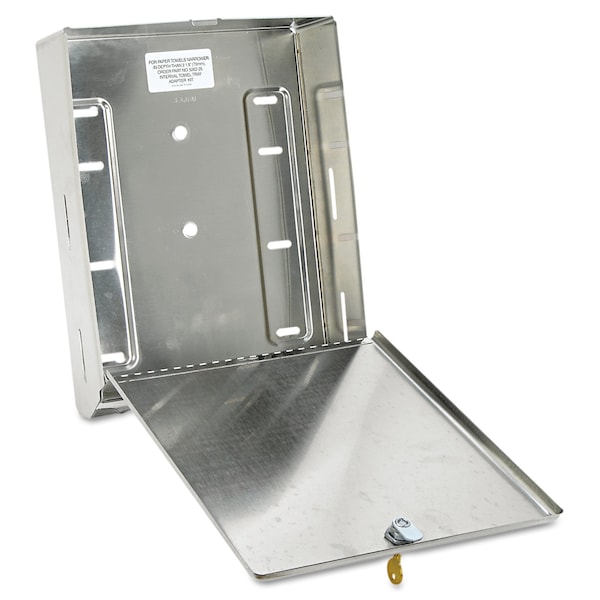 Bobrick Surface-Mounted Paper Towel Dispenser, 10.75 x 4 x 14, Stainless Steel - 262