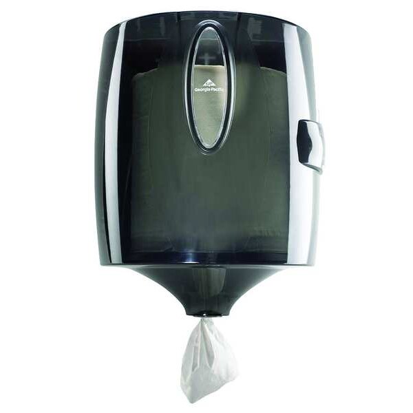 Georgia-Pacific FortGuard 12-5/8"H x 10-1/4"W, Center Pull Wipe Dispenser, Translucent Smoke - 54050