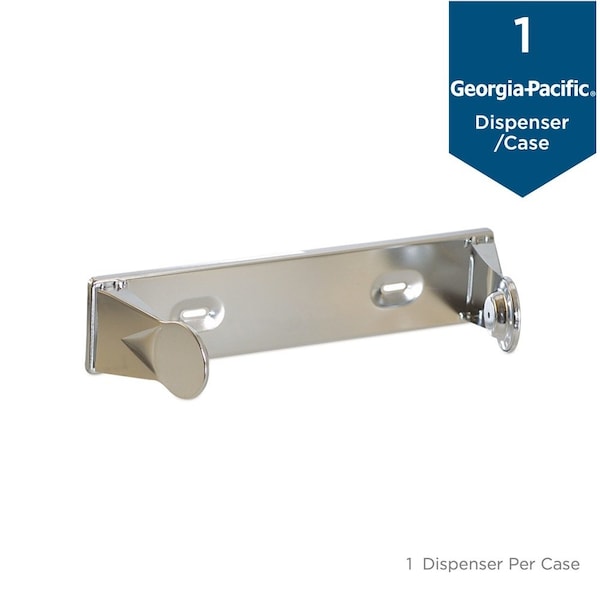 Georgia-Pacific 3-3/32"H x 13-1/4"W, Towel Dispenser, Chrome - 52720