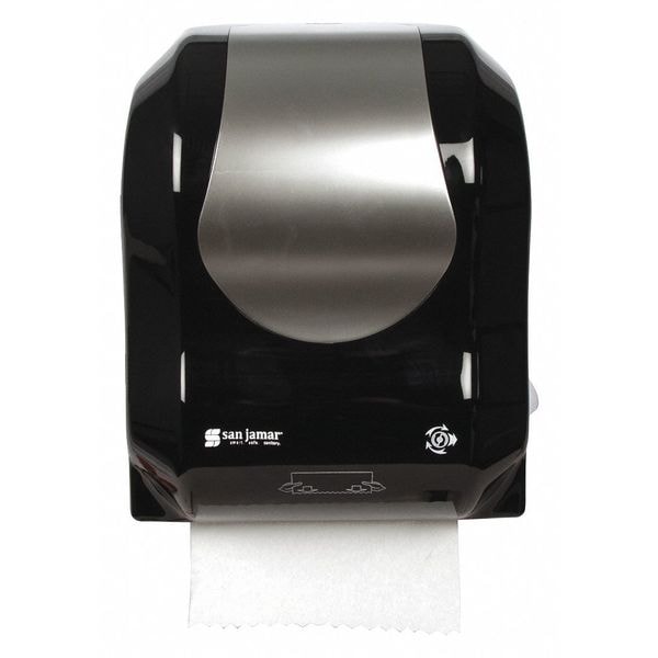 San Jamar Hands-Free Towel Dispenser, Black SS - T7470BKSS
