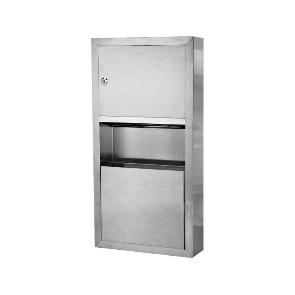 Alpine Industries Surface Mounted Paper Towel Dispenser / Waste Receptacle - ALP494
