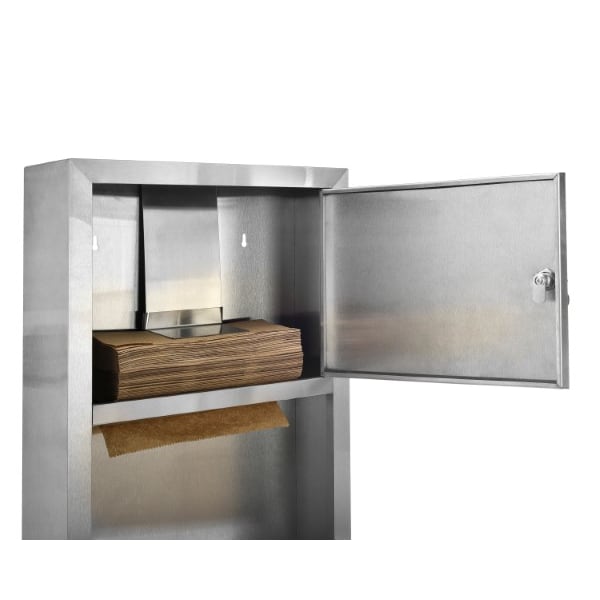 Alpine Industries Surface Mounted Paper Towel Dispenser / Waste Receptacle - ALP494