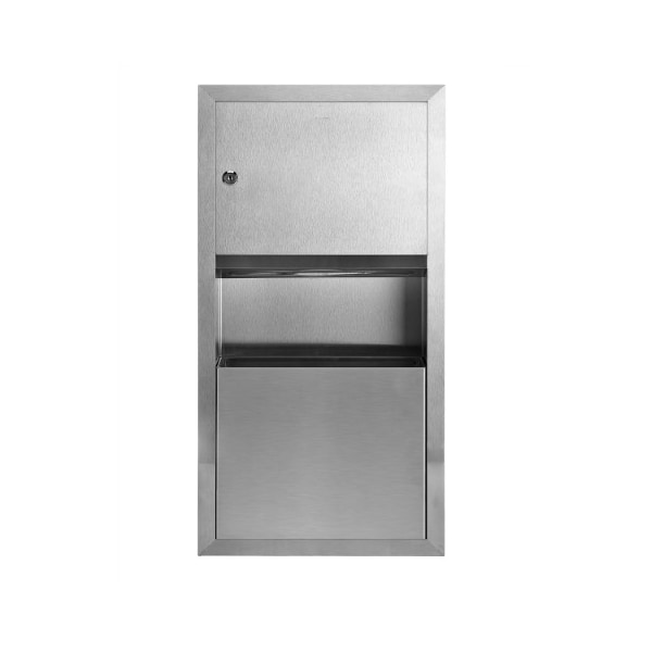 Alpine Industries Surface Mounted Paper Towel Dispenser / Waste Receptacle - ALP494