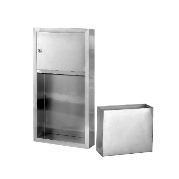 Alpine Industries Surface Mounted Paper Towel Dispenser / Waste Receptacle - ALP494