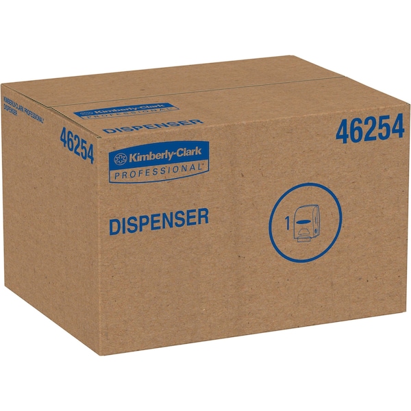 Kimberly-Clark Professional Essential Manual Hard Roll Towel Dispenser (46254), White, 12.63" x 16.13" x 10.2" (Qty 1) - 46254