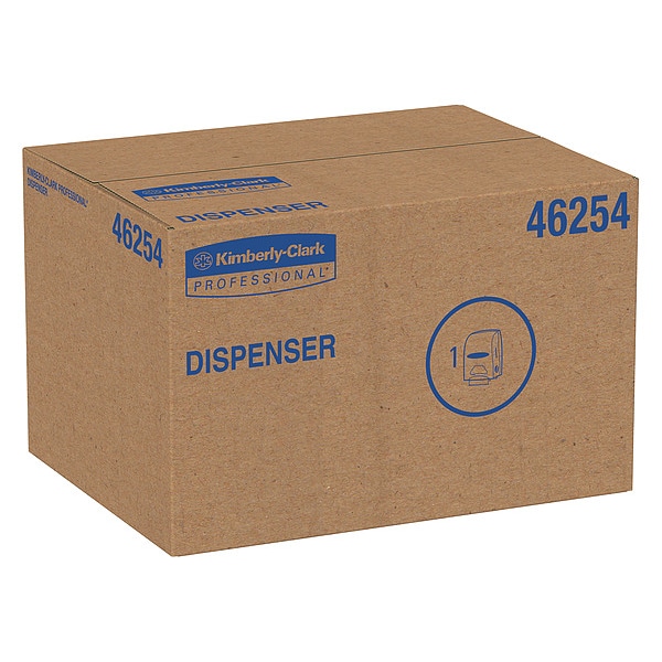 Kimberly-Clark Professional Essential Manual Hard Roll Towel Dispenser (46254), White, 12.63" x 16.13" x 10.2" (Qty 1) - 46254
