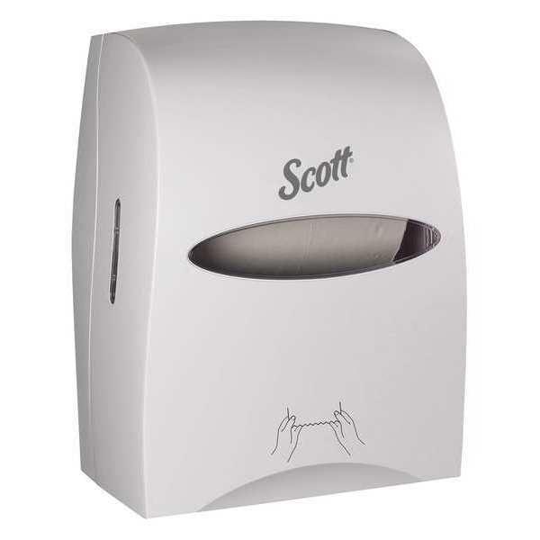 Kimberly-Clark Professional Essential Manual Hard Roll Towel Dispenser (46254), White, 12.63" x 16.13" x 10.2" (Qty 1) - 46254