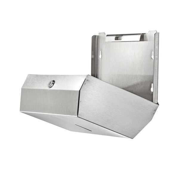 Alpine Industries Stainless Steel Brushed C-Fold/Multi-Fold Paper Towel Dispenser - 481S