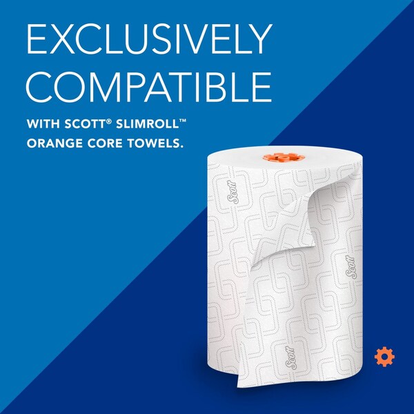 Scott Slimroll Manual Towel Dispenser, 12.65 x 13.02 x 7.18, White - 47091