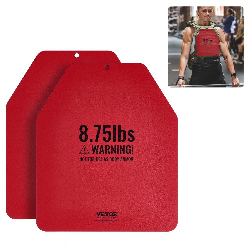 VEVOR Weight Vest Plates for Strength Training Running Workout 2x8.75 LB Plates - BXGBPBSP875LPAWECV0