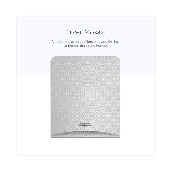 Kimberly-Clark Professional ICON Faceplate for Automatic Roll Towel Dispenser, 18.12 x 15.62 x 12.87, Silver Mosaic - 58760
