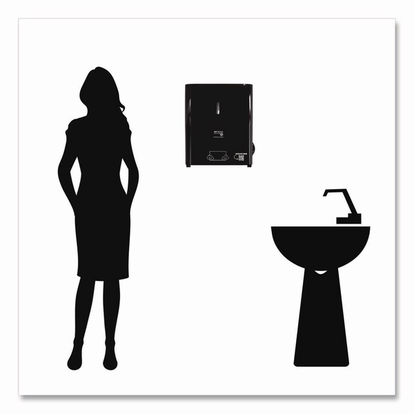 Papernet Hy Tech Towel Dispenser, Manual, 12.4 x 9.3 x 16.5, Black - 419484