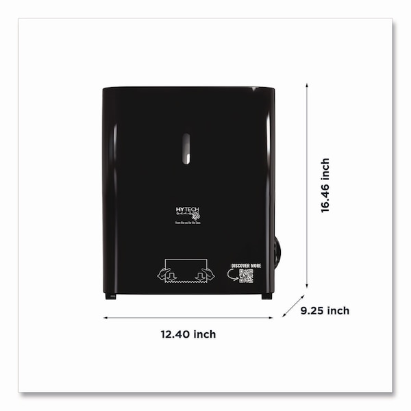 Papernet Hy Tech Towel Dispenser, Manual, 12.4 x 9.3 x 16.5, Black - 419484