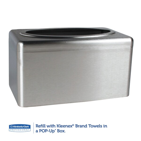 Kleenex Folded Towel Dispenser, 10.4 x 6.1 x 5.4, Stainless Steel, 2PK - KCC 09924