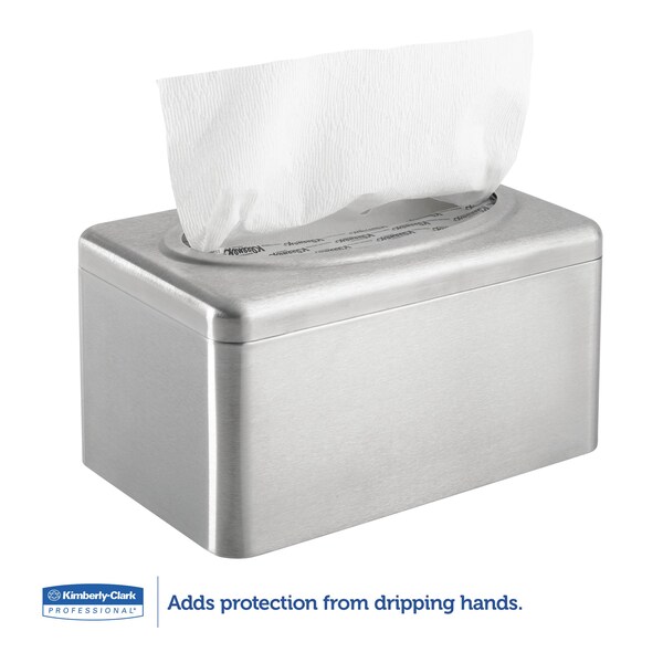 Kleenex Folded Towel Dispenser, 10.4 x 6.1 x 5.4, Stainless Steel, 2PK - KCC 09924