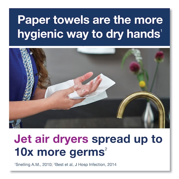 Tork Tork PeakServe Continuous Hand Towel Dispenser White H5, High Capacity, Elevation Range, 552520 - 552520