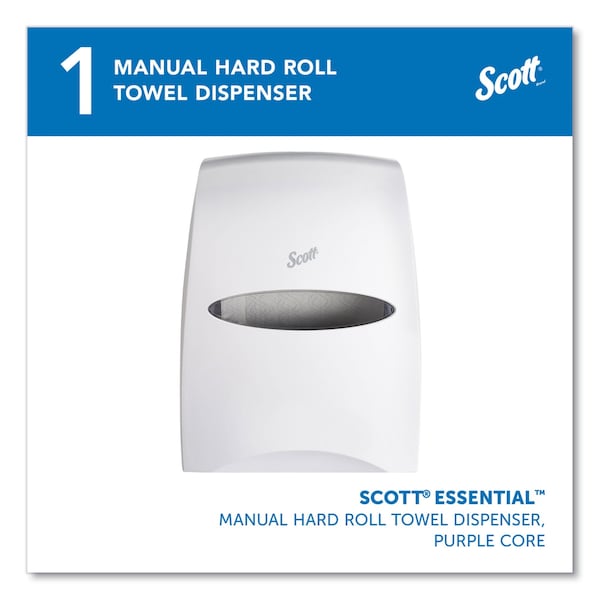 Scott Essential Manual Hard Roll Towel Dispenser, 13.06 x 11 x 16.94, White - 46254